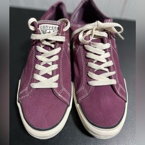 Converse One Star Women’s Suede Canvas Plum Sneakers Size 10 Never Worn